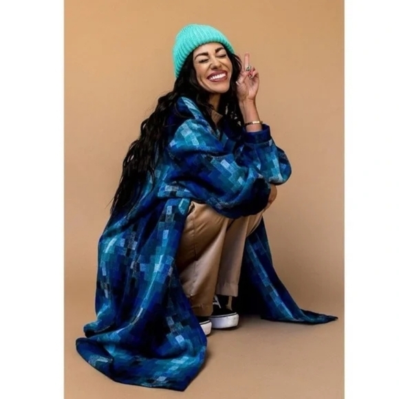 Dressed In Lala Cosmos Oversized Grunge Wool Jacket Nwot - Picture 3 of 10